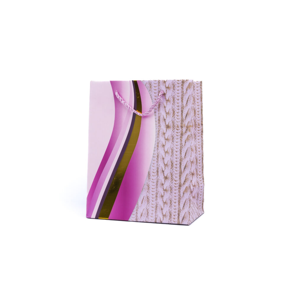 Knit Wave Blush Pink Gift Bag - Small