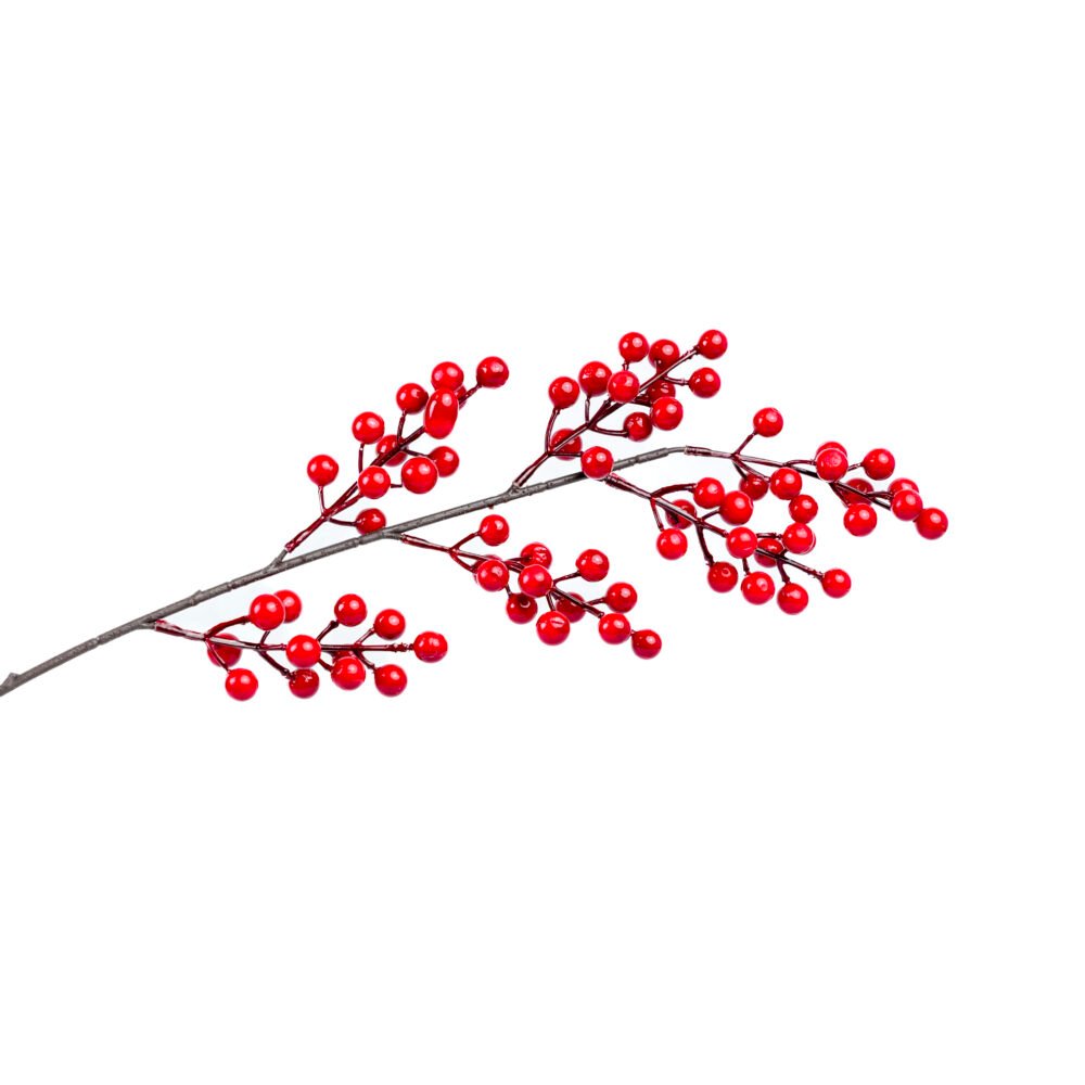 Decorative Artificial Berry Long Sprig Stem - Lifelike Faux Berry Branch
