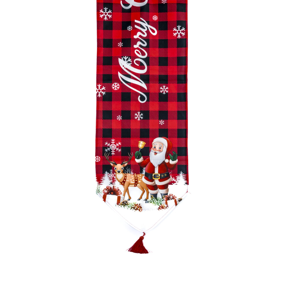 Christmas Decoration Table Runner - Festive Merry Christmas Home Decor Runner Design 01