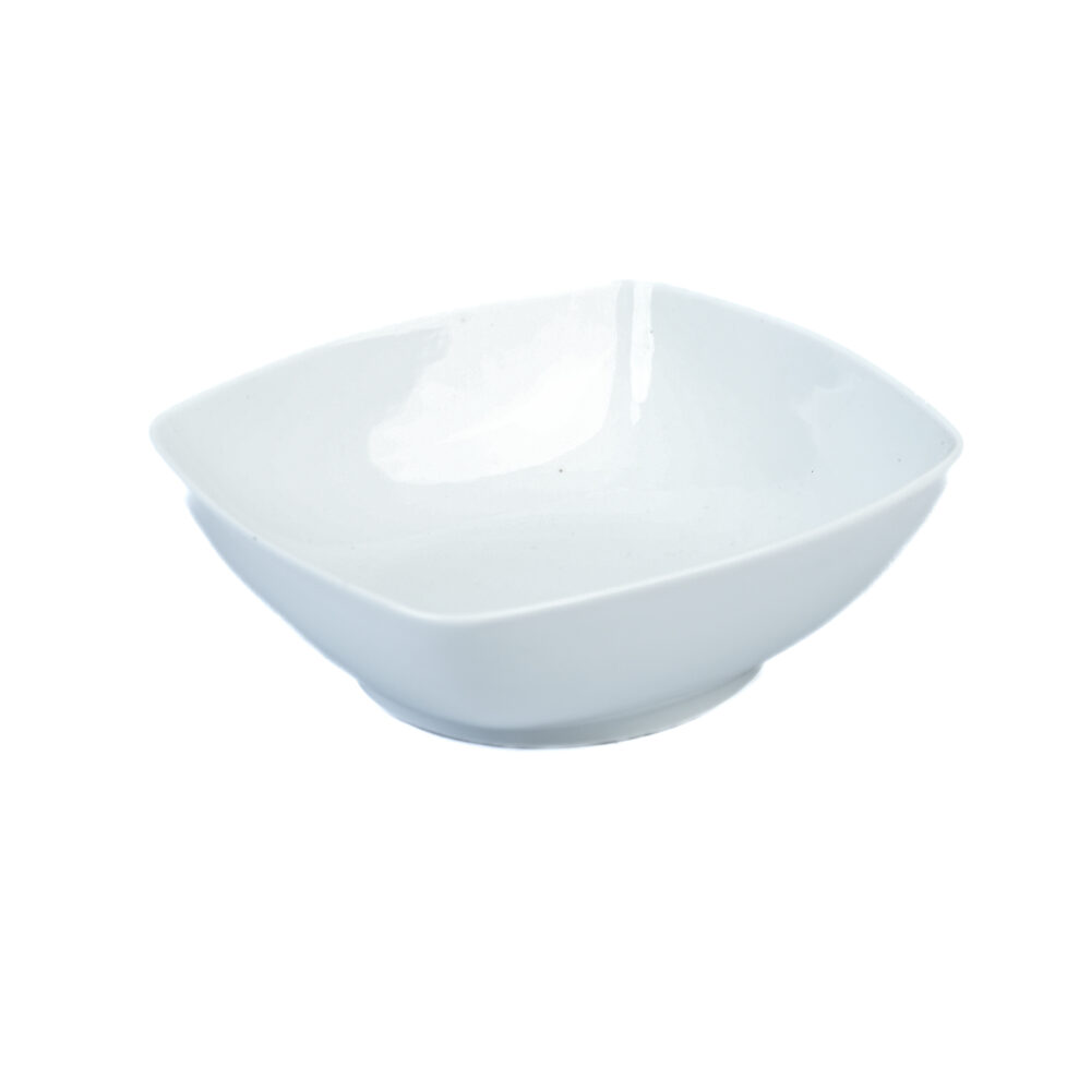 Square-Shaped Serving Bowl White Ceramic | Modern Farmhouse Kitchen & Dining Bowl