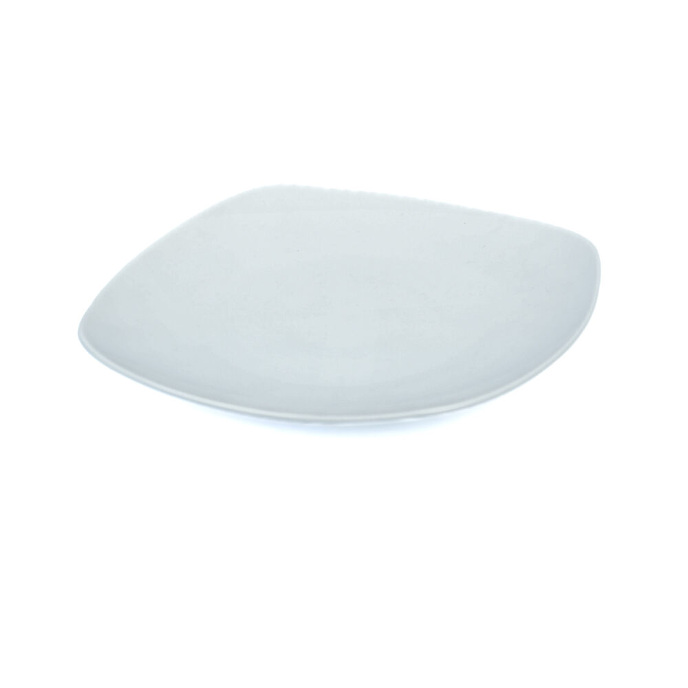 White Square Ceramic Dinner Plates | Western Steak & Appetizer Plates for Home Buffet