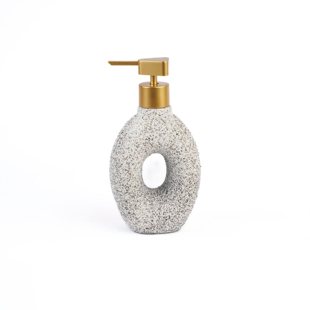 Nordic Speckled Donut Ceramic Soap Dispenser