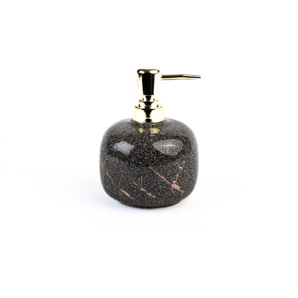 Nordic Empress Spherical Soap Pump - Black & Gold