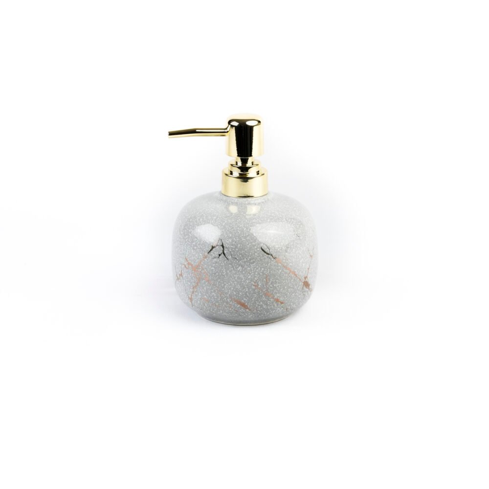 Nordic Empress Spherical Soap Pump - Grey & Gold