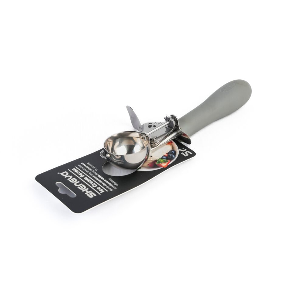 Shengya Top Choice Stainless Steel Ice Cream Scoop - With Silicone Handle