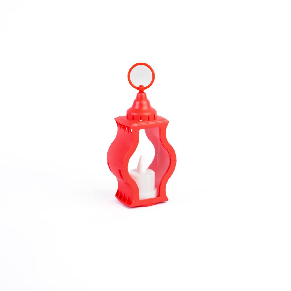 Vintage Red Curved LED Lantern