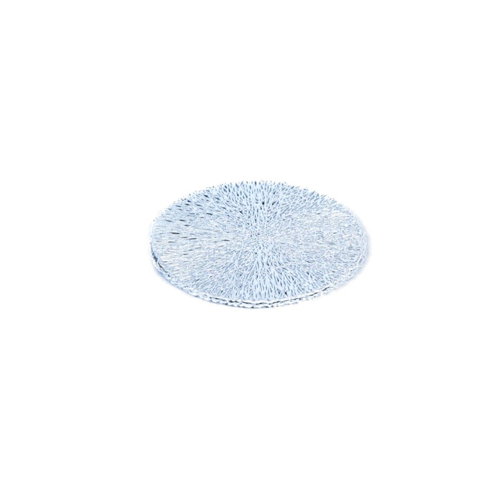 Aura Starburst Woven Metallic Coaster – Ice Blue / Silver 6 Pcs