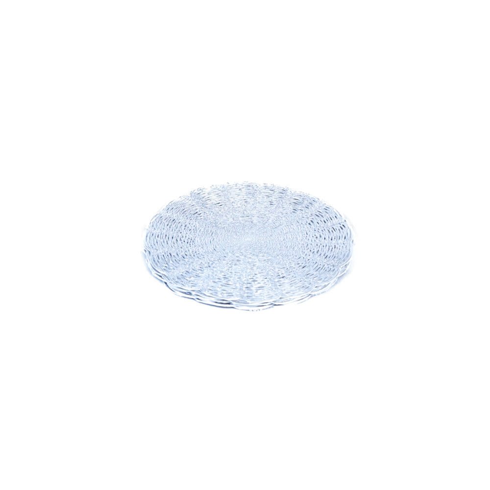 Scalloped Radiance Metallic Coaster – Silver