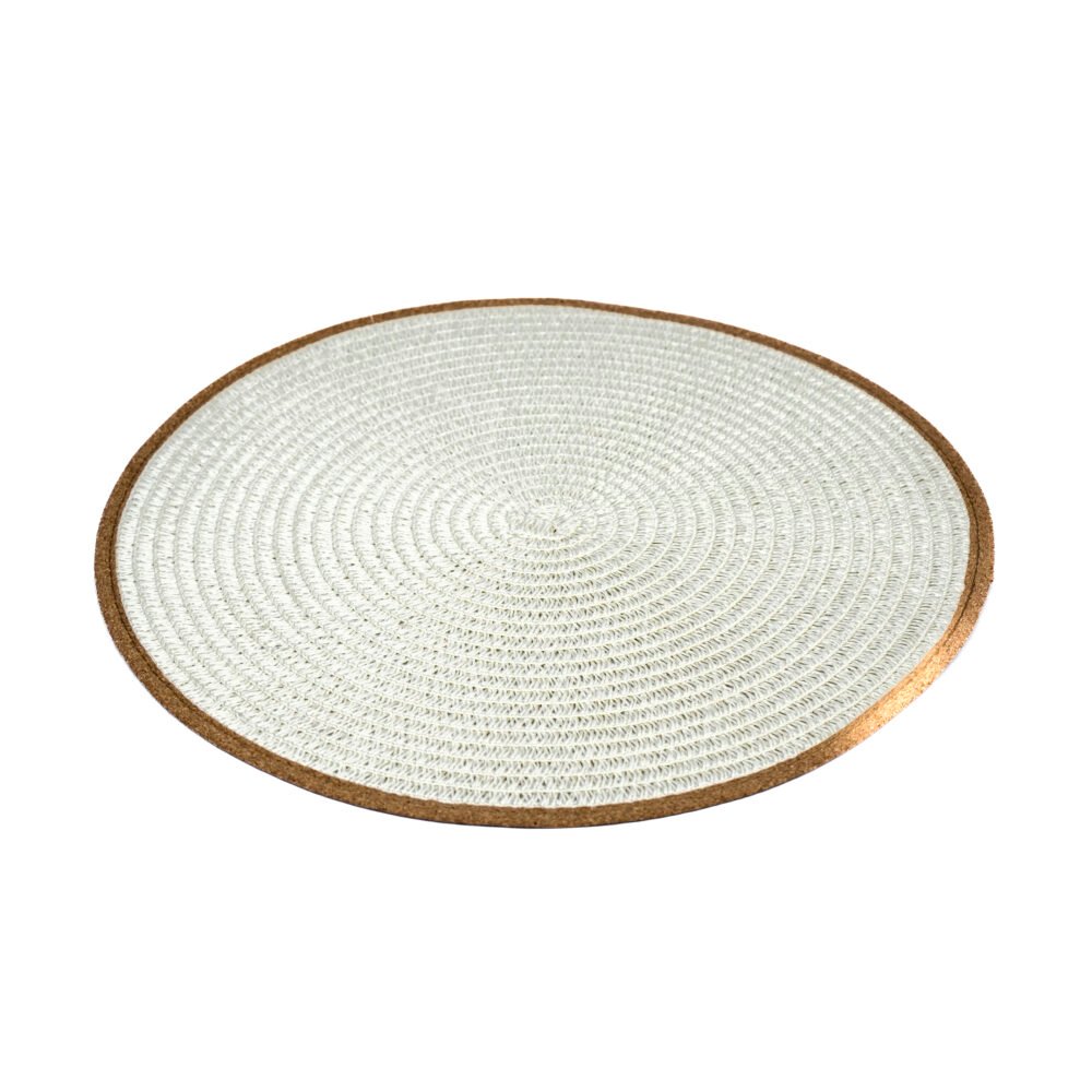 Table Mats Woven Placematt Round White