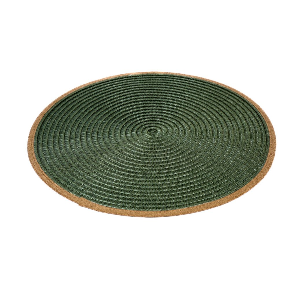 Table Mats Woven Placematt Round Green