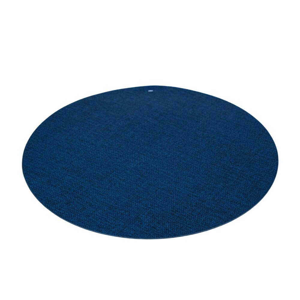 Everyday Textured Woven-Look Round Dining Placemats - Indigo Blue