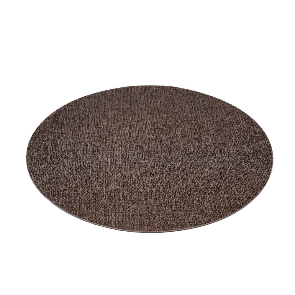 Everyday Textured Woven-Look Round Dining Placemats - Cocoa Brown