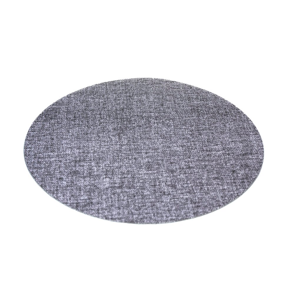 Everyday Textured Woven-Look Round Dining Placemats - Heather Gray
