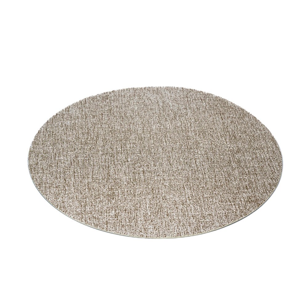 Everyday Textured Woven-Look Round Dining Placemats - Oatmeal Beige