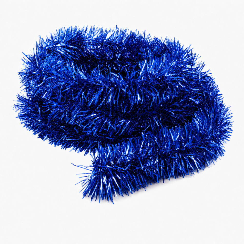Radiant Solid Metallic Royal Blue Christmas Streamer (2m)