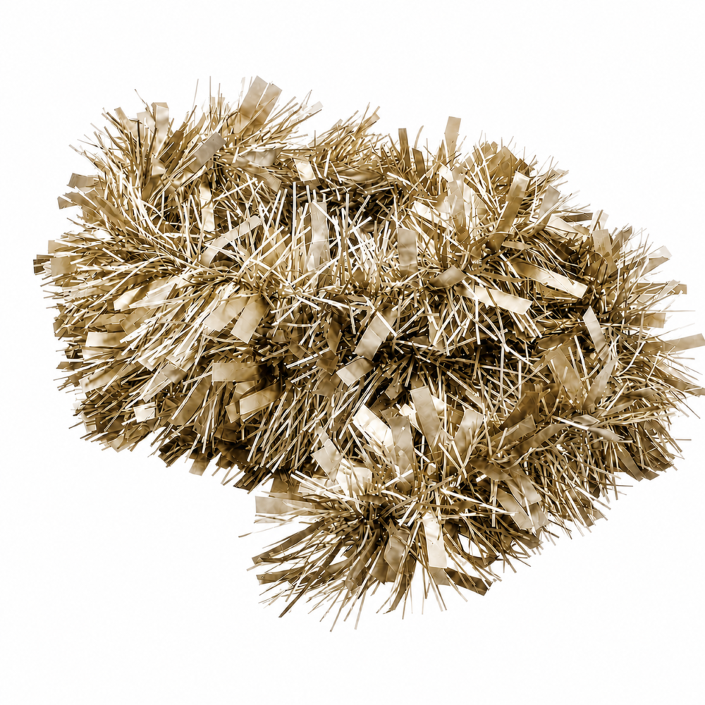 Luxurious Gold Chunky Ribbon Tinsel Christmas Streamer (2m)